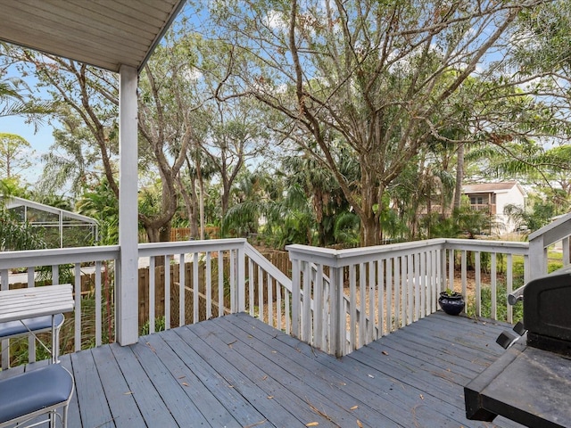 view of wooden deck