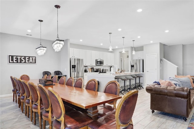 view of dining area