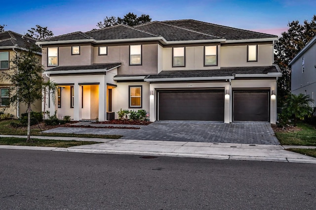 view of front of home featuring a garage