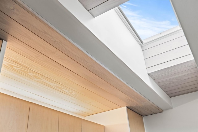 interior details featuring wooden ceiling