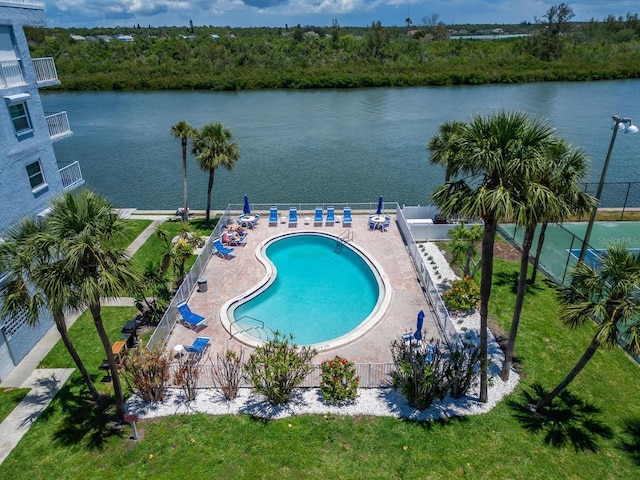 18325 Gulf Blvd Unit 407, Redington Shores, FL 33708 - community pool with a water view and fence