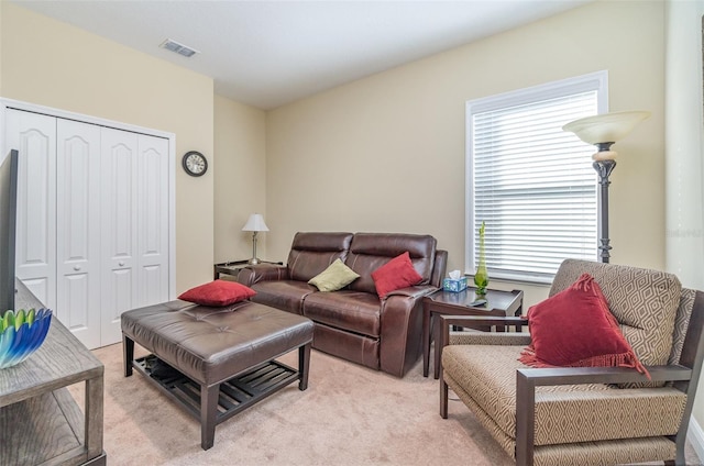 view of carpeted living room