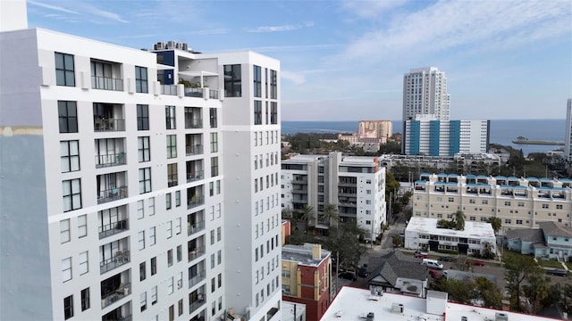 city view with a water view