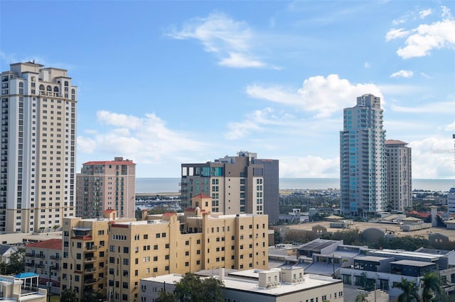 view of city featuring a water view