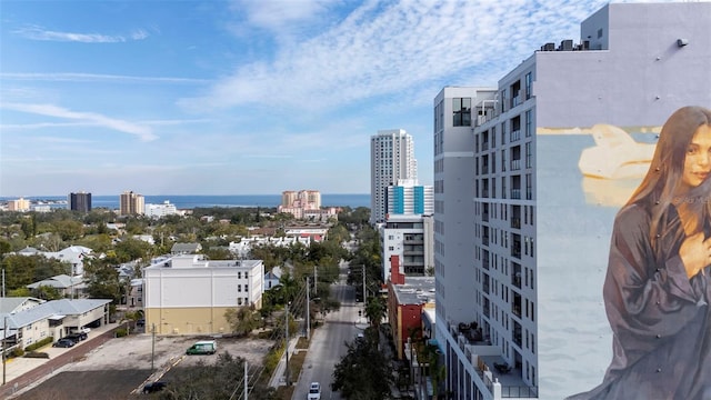 city view with a water view