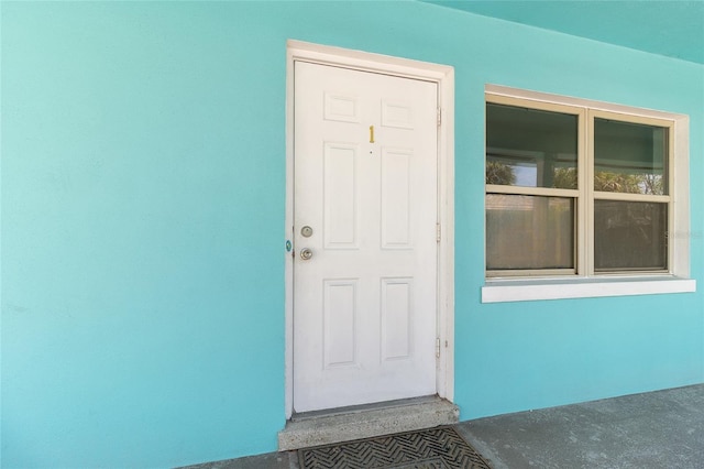view of doorway to property