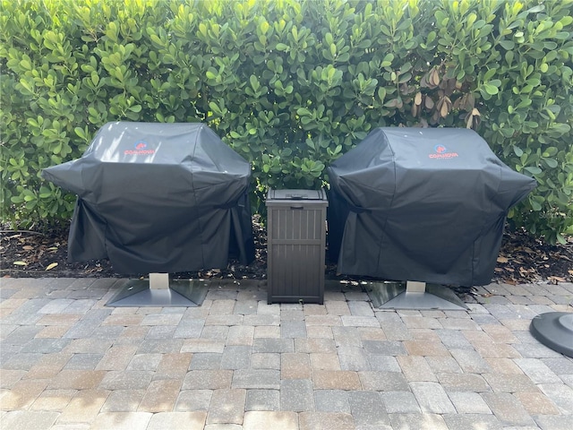 view of patio featuring area for grilling