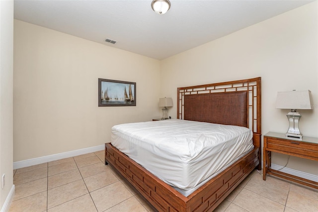 view of tiled bedroom