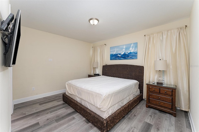 bedroom featuring wood-type flooring