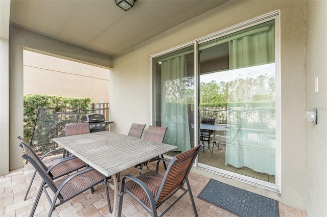 balcony featuring grilling area