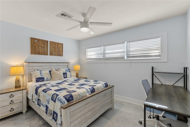 bedroom with ceiling fan