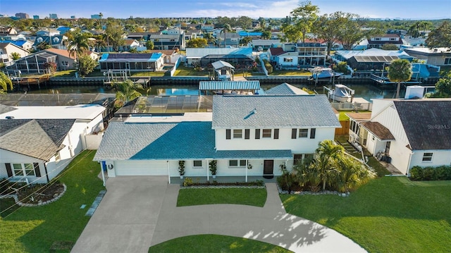 8716 Hickorywood Ln, Tampa, FL 33615 - aerial view with a water view and a residential view