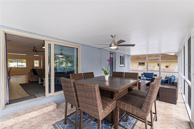 view of sunroom / solarium