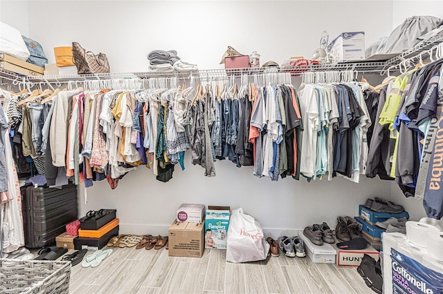 view of walk in closet