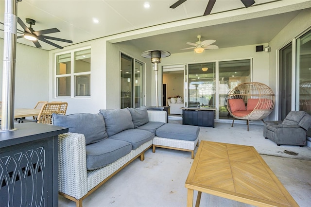 view of patio featuring outdoor lounge area