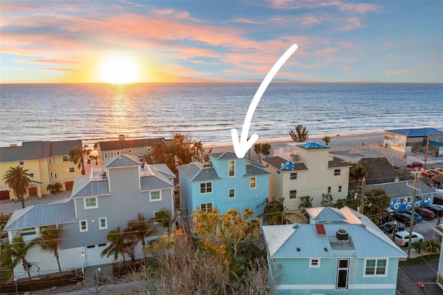 property view of water featuring a residential view