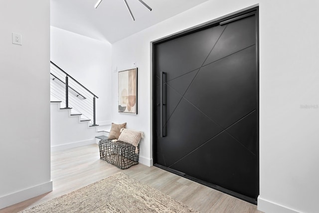 foyer featuring light hardwood / wood-style floors