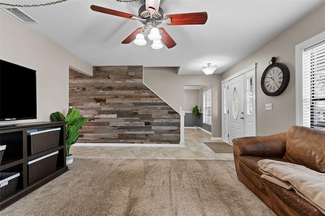 view of carpeted living room