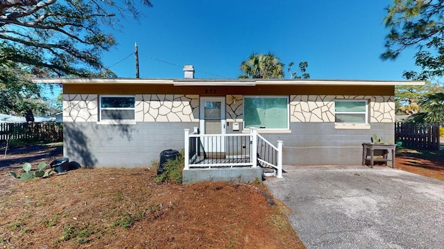 view of bungalow