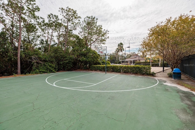 view of basketball court