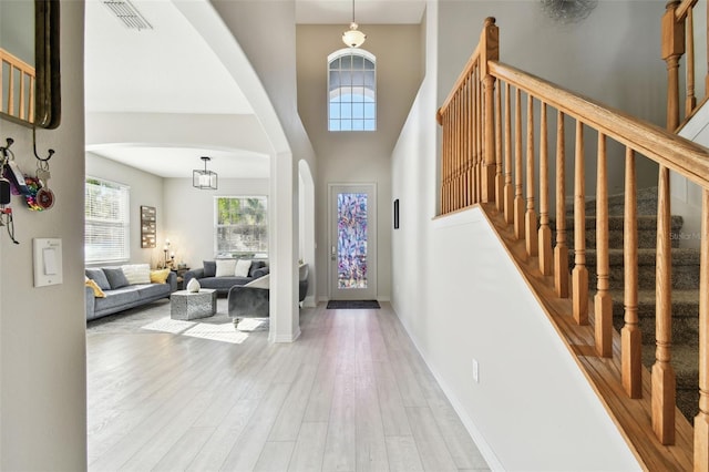 entryway featuring light wood-type flooring