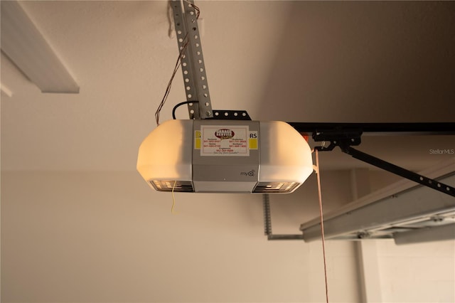 room details featuring a garage door opener