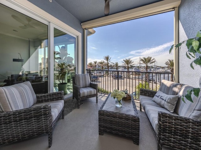 balcony with outdoor lounge area