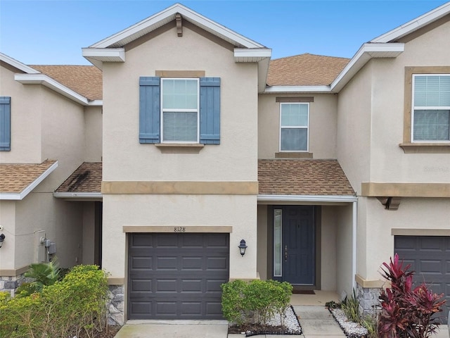 view of property with a garage