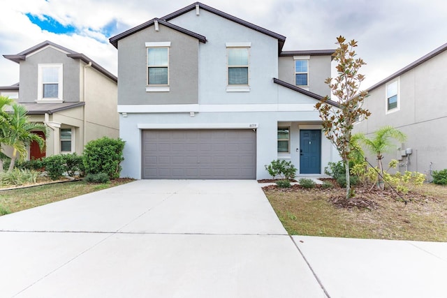 view of front of home featuring a garage