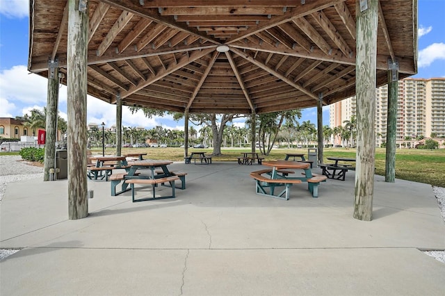 surrounding community with a gazebo