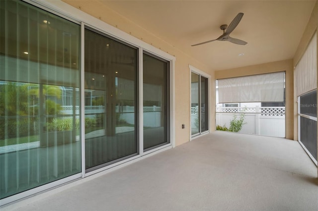 view of patio / terrace with ceiling fan