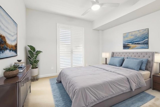 bedroom with ceiling fan