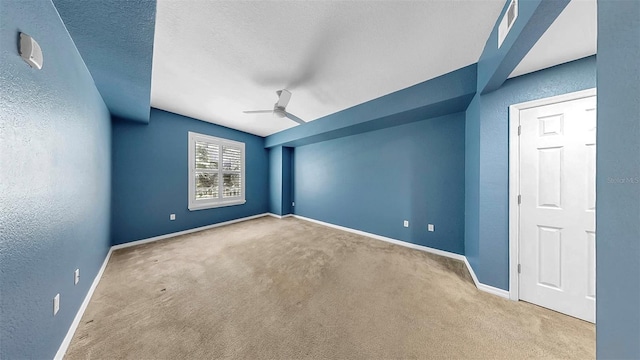 700 S Harbour Island Blvd Unit 226, Tampa, FL 33602 - unfurnished room with ceiling fan, carpet flooring, baseboards, and a textured ceiling