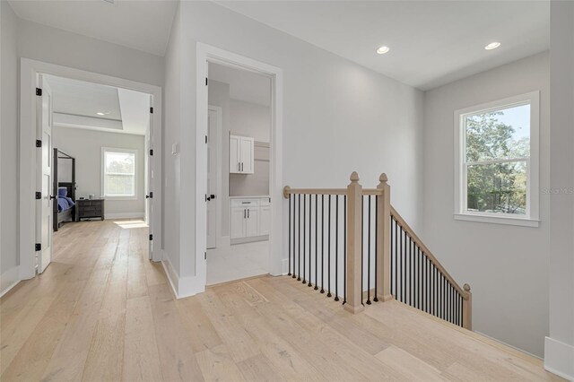 hallway featuring light hardwood / wood-style floors