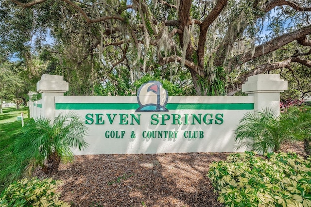 view of community sign