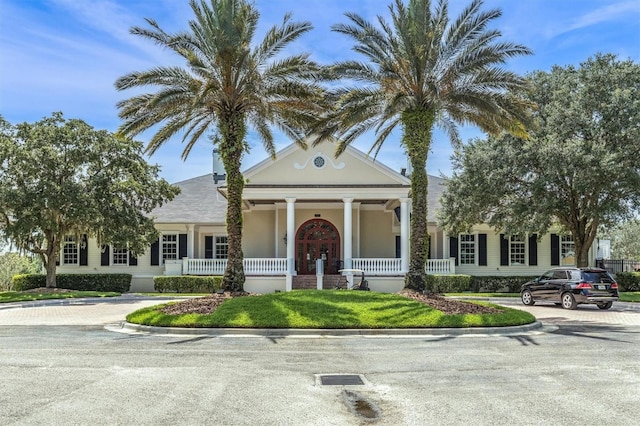 view of front of property with a porch