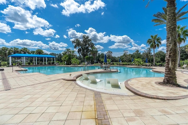 view of pool with a patio area