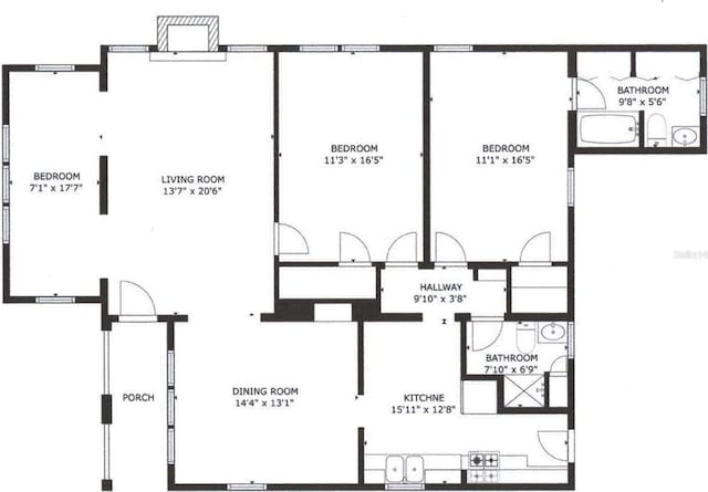 509 Rosery Rd NW, Largo, FL 33770 - plan