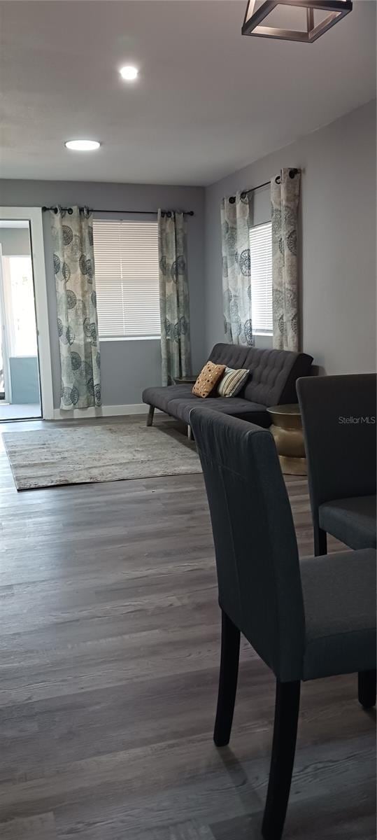 living room featuring hardwood / wood-style flooring