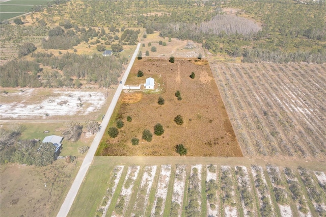 bird's eye view featuring a rural view