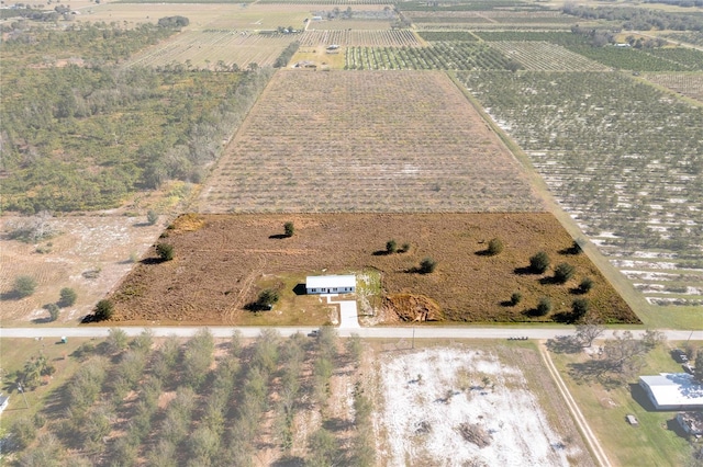 bird's eye view with a rural view