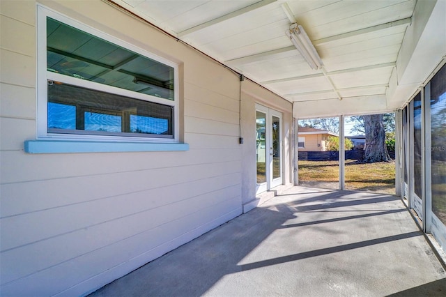 view of sunroom