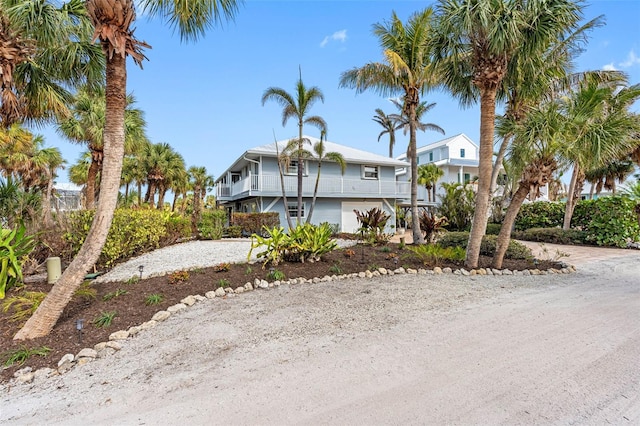 beach home with a balcony