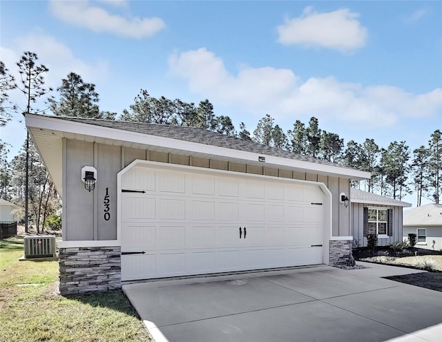 garage featuring cooling unit