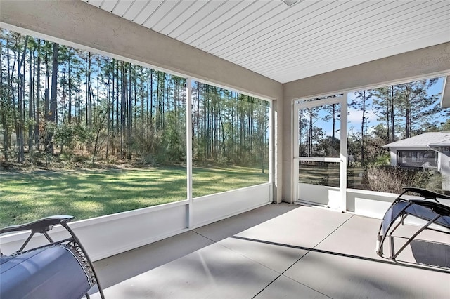 view of sunroom