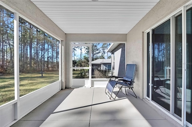 view of sunroom