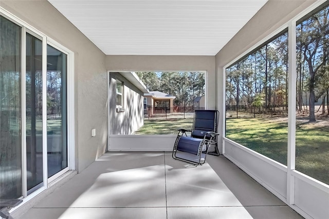 view of sunroom / solarium