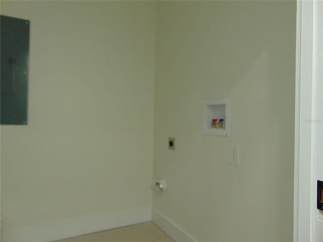 laundry area featuring hookup for a washing machine and hookup for an electric dryer