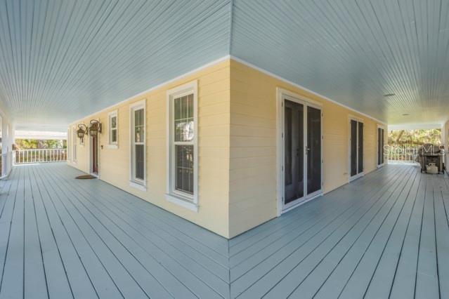 deck featuring covered porch