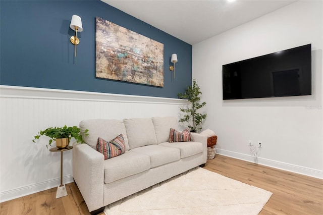 living room featuring hardwood / wood-style flooring